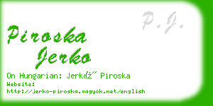 piroska jerko business card